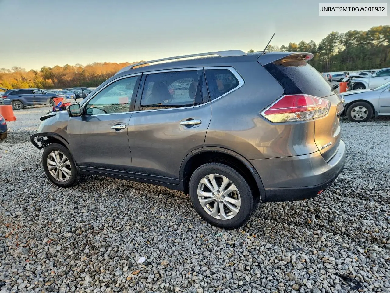 JN8AT2MT0GW008932 2016 Nissan Rogue S