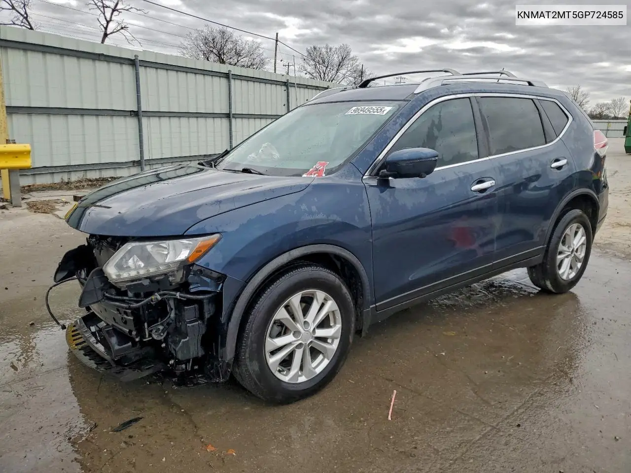 KNMAT2MT5GP724585 2016 Nissan Rogue S