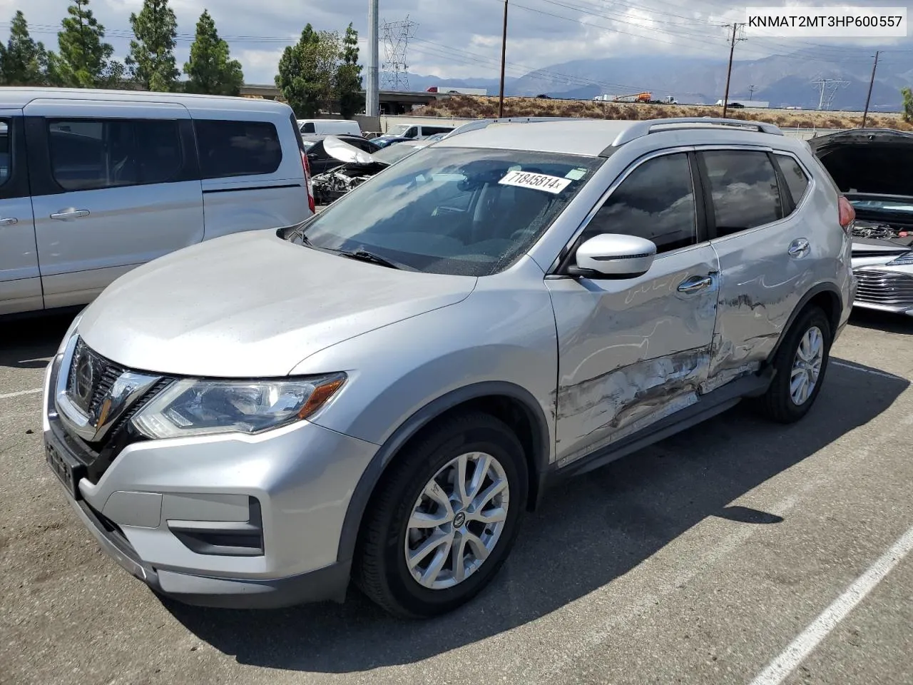 2017 Nissan Rogue S VIN: KNMAT2MT3HP600557 Lot: 71845814