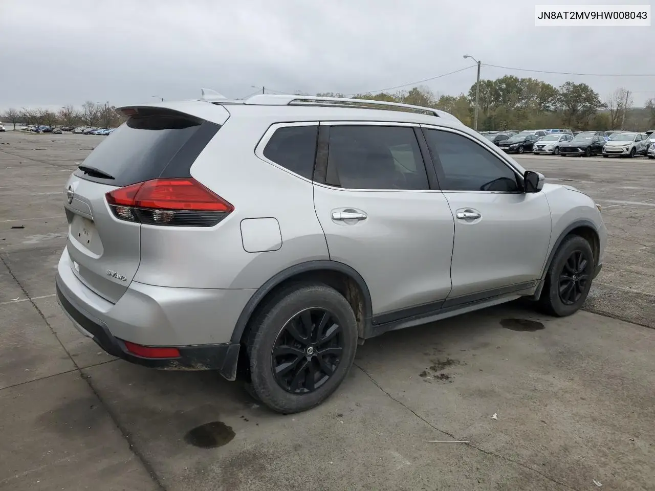 JN8AT2MV9HW008043 2017 Nissan Rogue S