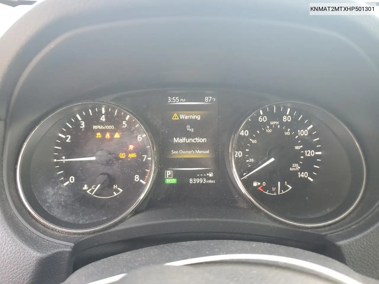 KNMAT2MTXHP501301 2017 Nissan Rogue S
