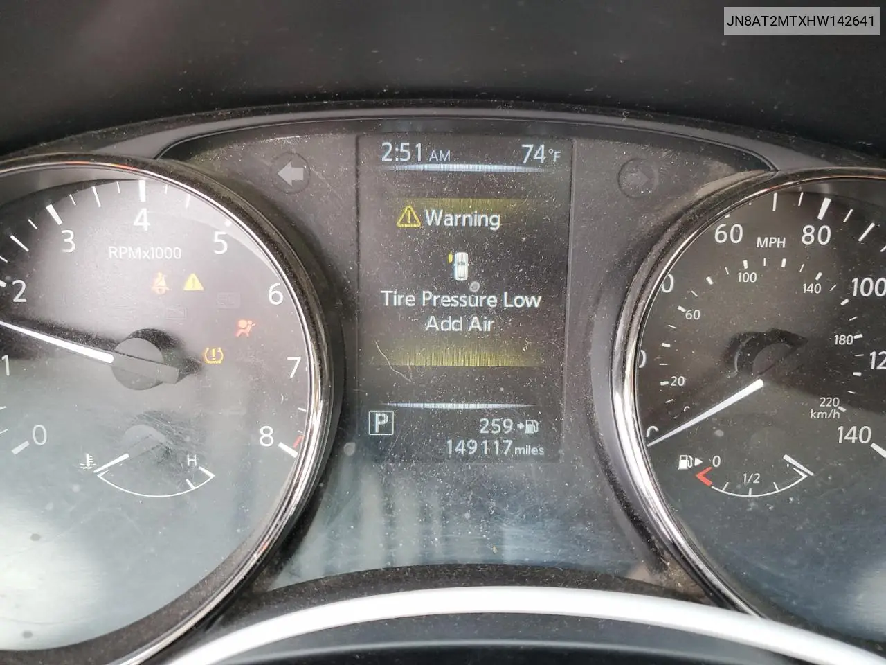 JN8AT2MTXHW142641 2017 Nissan Rogue S