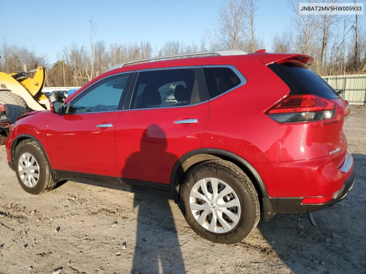 JN8AT2MV5HW005933 2017 Nissan Rogue S