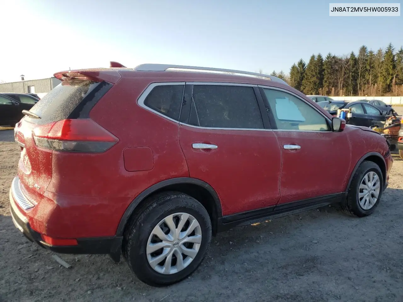 JN8AT2MV5HW005933 2017 Nissan Rogue S