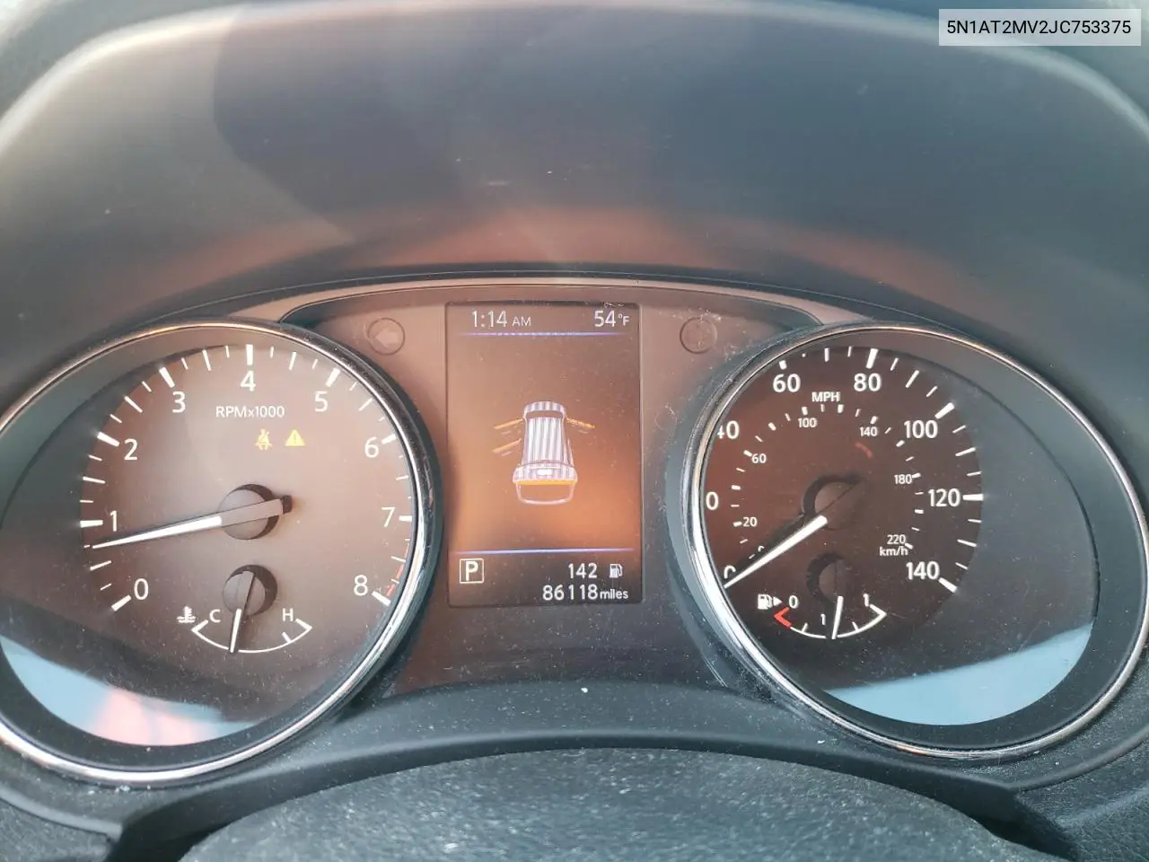 5N1AT2MV2JC753375 2018 Nissan Rogue S