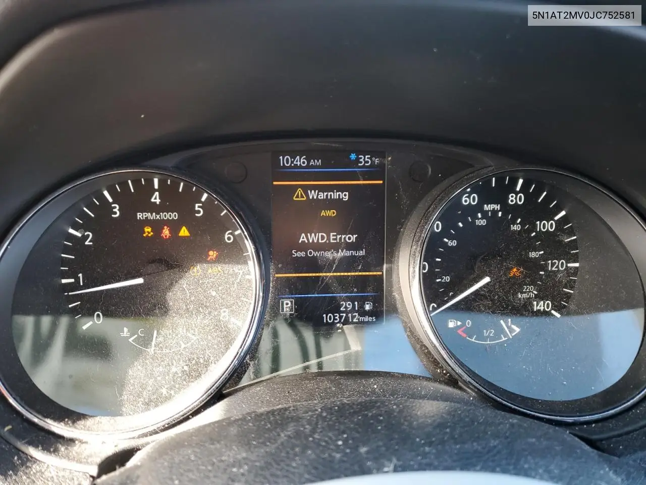 5N1AT2MV0JC752581 2018 Nissan Rogue S
