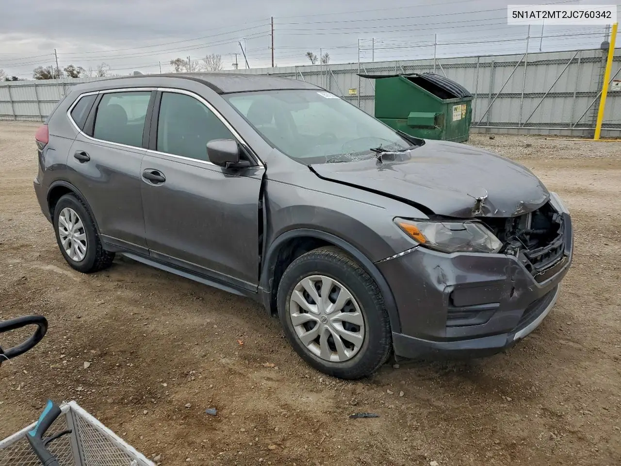 5N1AT2MT2JC760342 2018 Nissan Rogue S