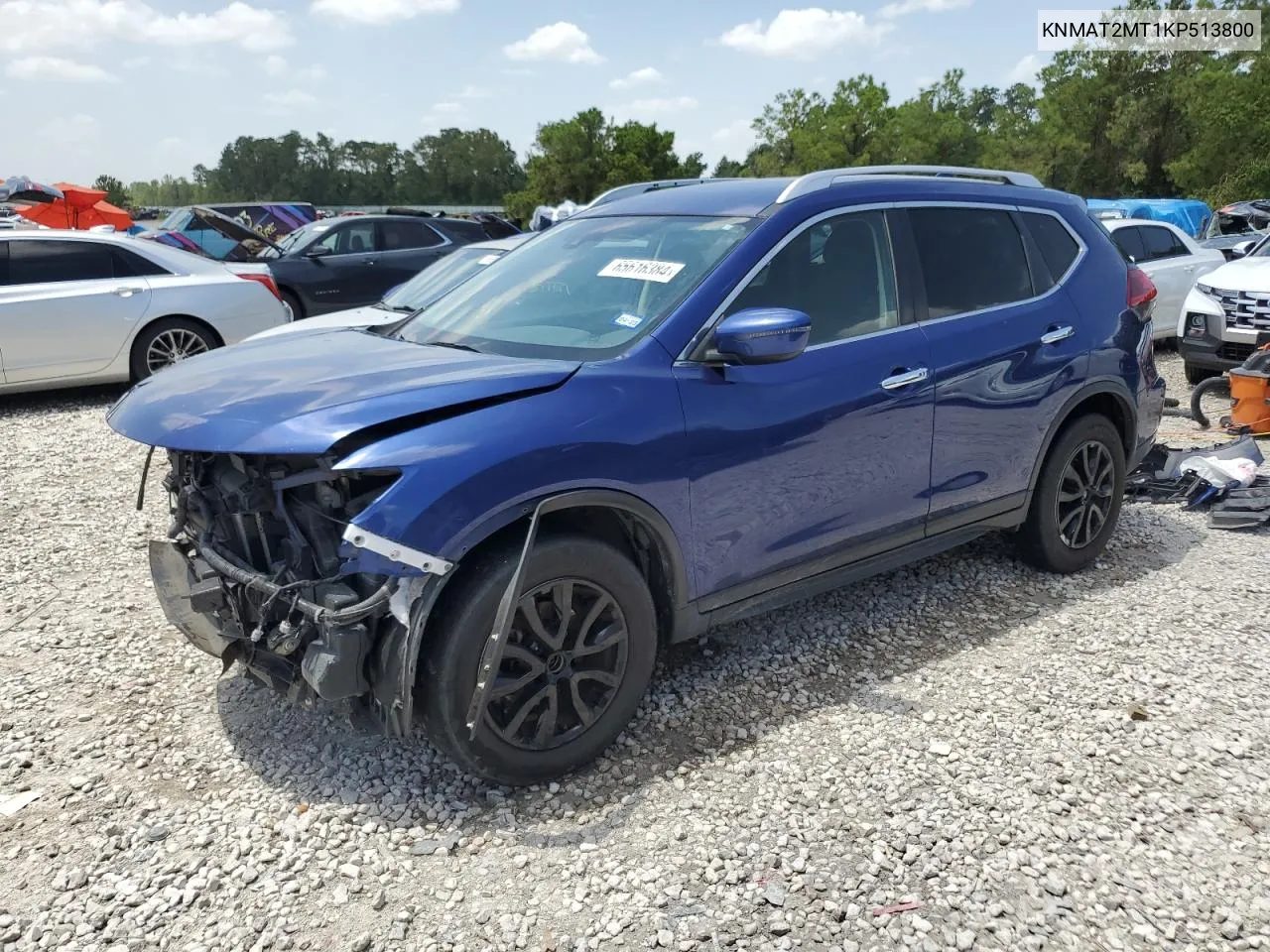 2019 Nissan Rogue S VIN: KNMAT2MT1KP513800 Lot: 65616384