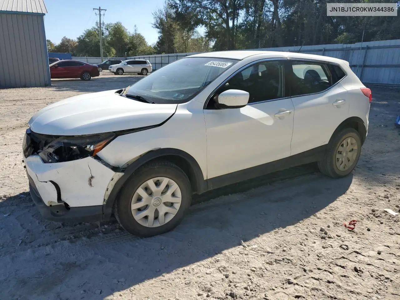 JN1BJ1CR0KW344386 2019 Nissan Rogue Sport S