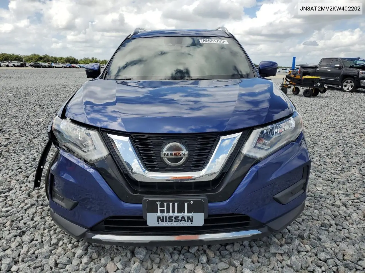 JN8AT2MV2KW402202 2019 Nissan Rogue S