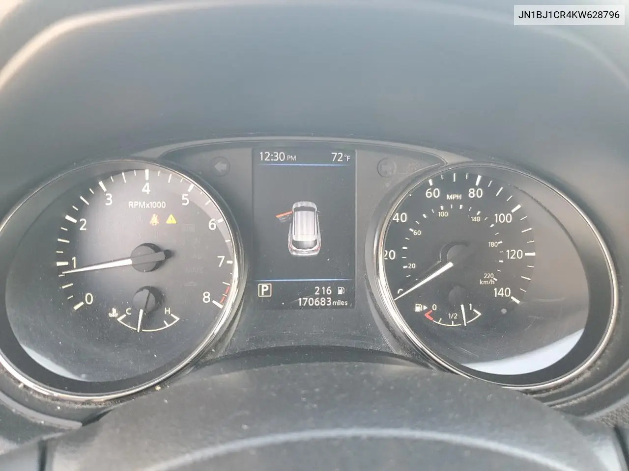 JN1BJ1CR4KW628796 2019 Nissan Rogue Sport S