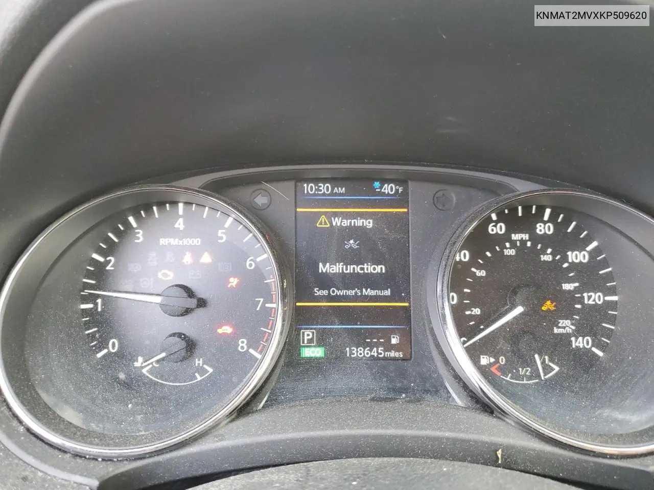 KNMAT2MVXKP509620 2019 Nissan Rogue S