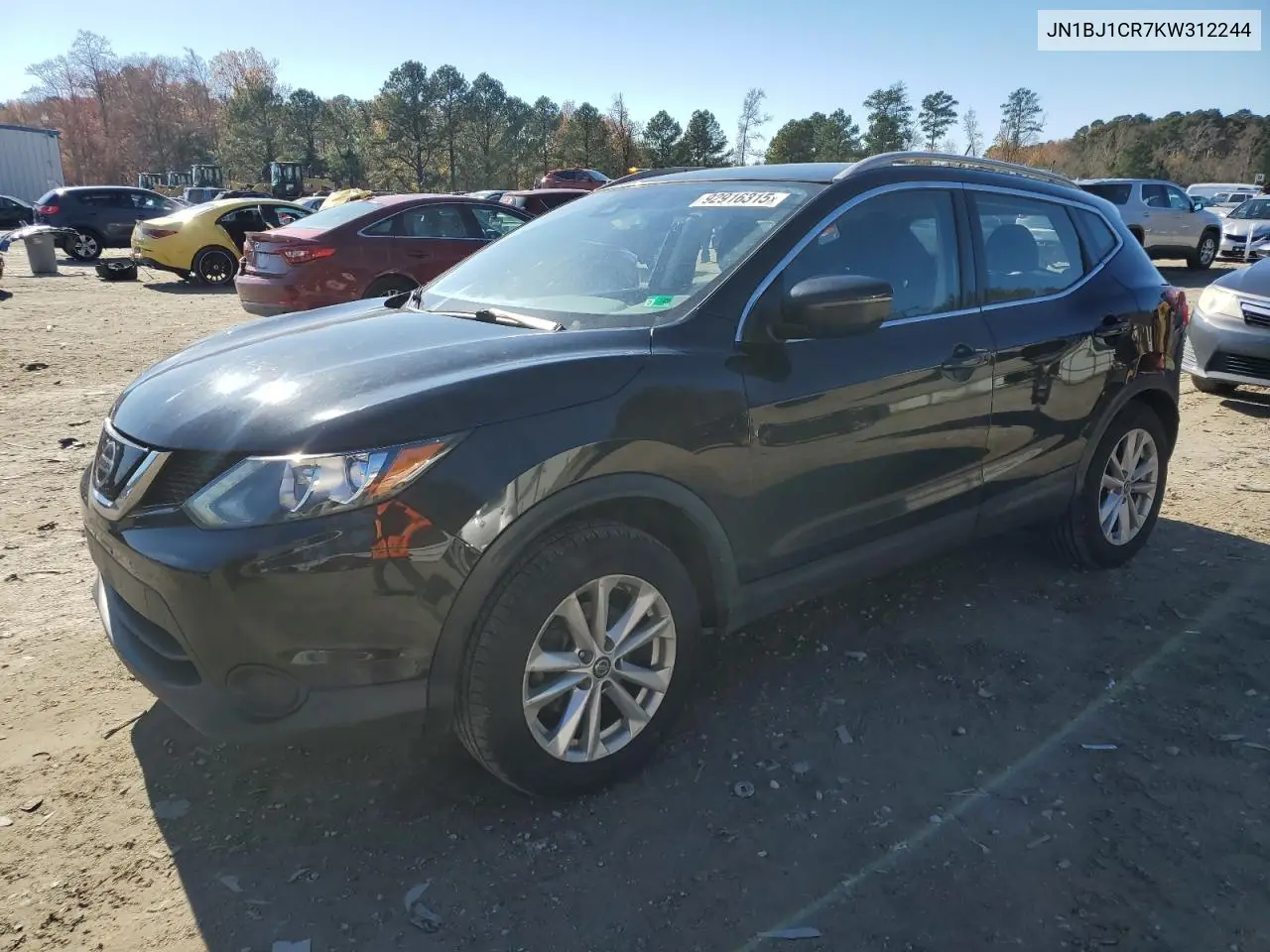 JN1BJ1CR7KW312244 2019 Nissan Rogue Sport S