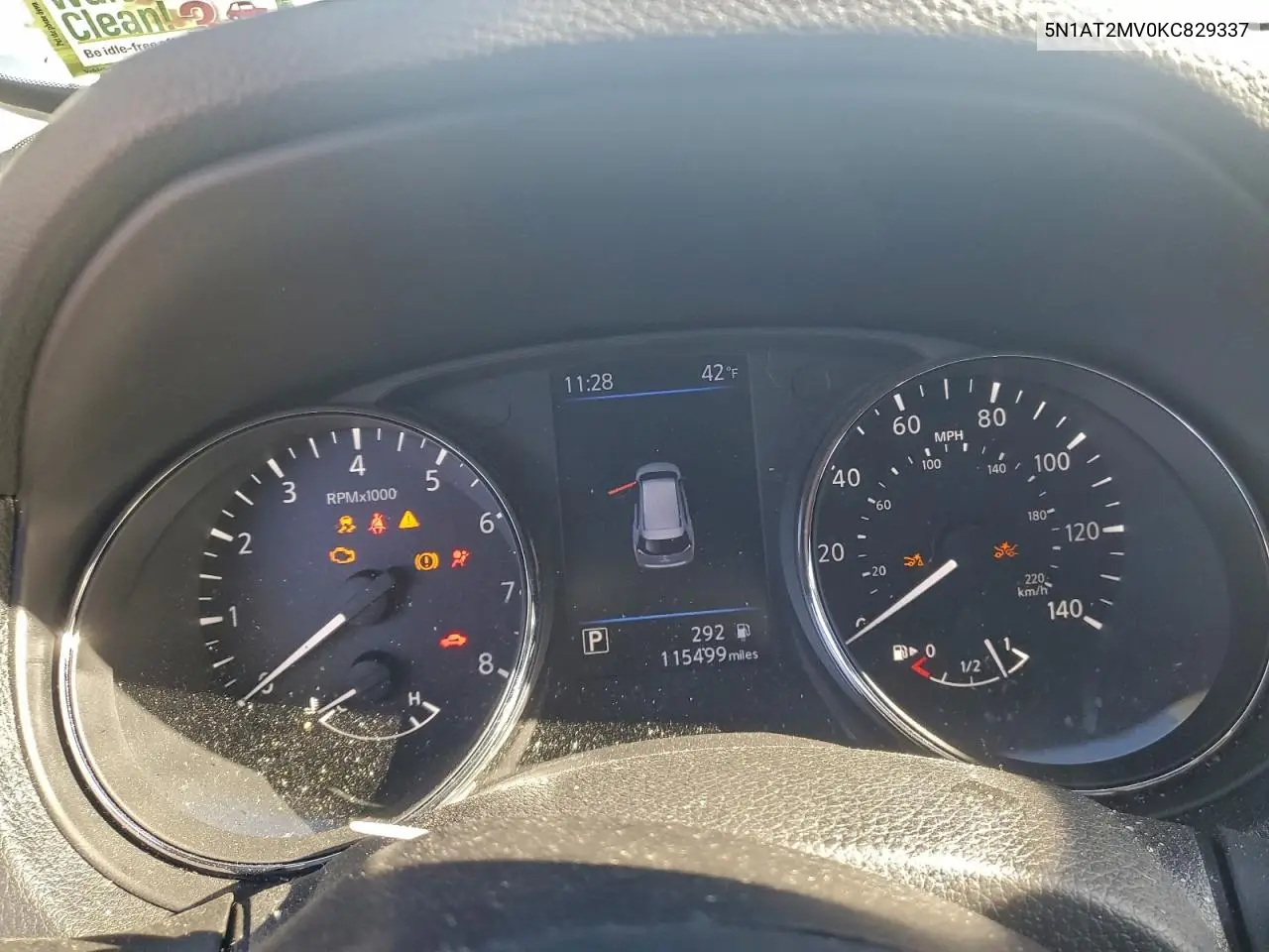 5N1AT2MV0KC829337 2019 Nissan Rogue S