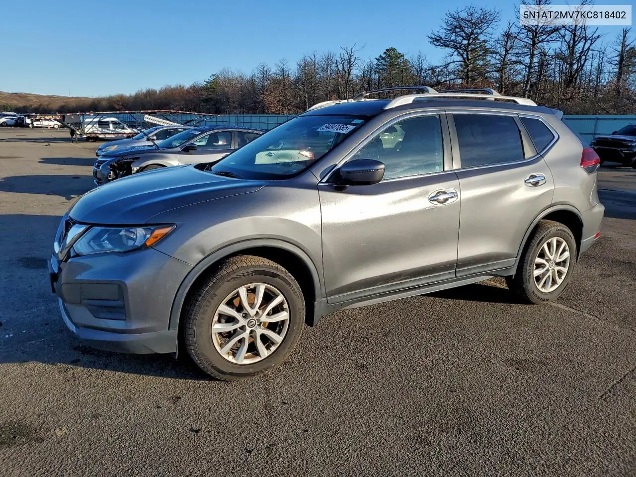5N1AT2MV7KC818402 2019 Nissan Rogue S