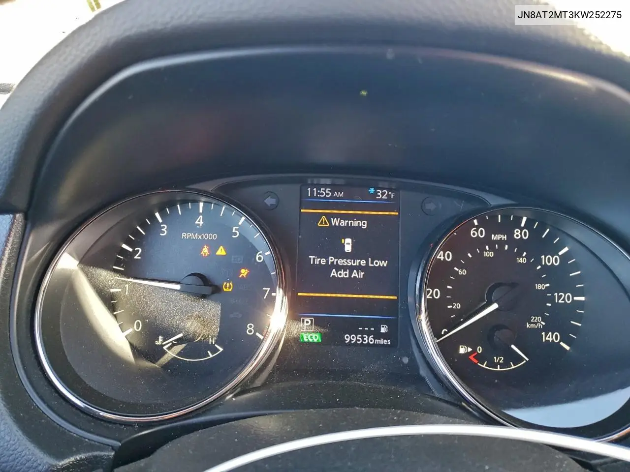 JN8AT2MT3KW252275 2019 Nissan Rogue S