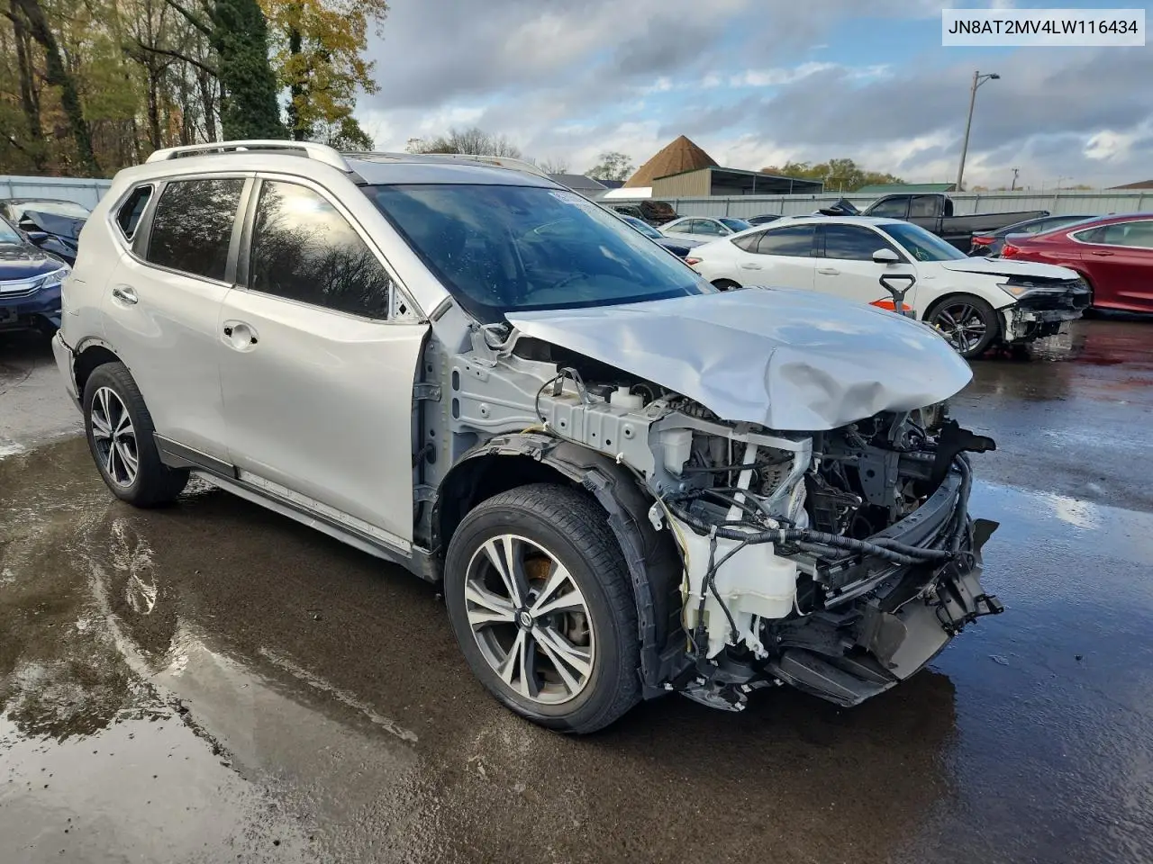JN8AT2MV4LW116434 2020 Nissan Rogue S