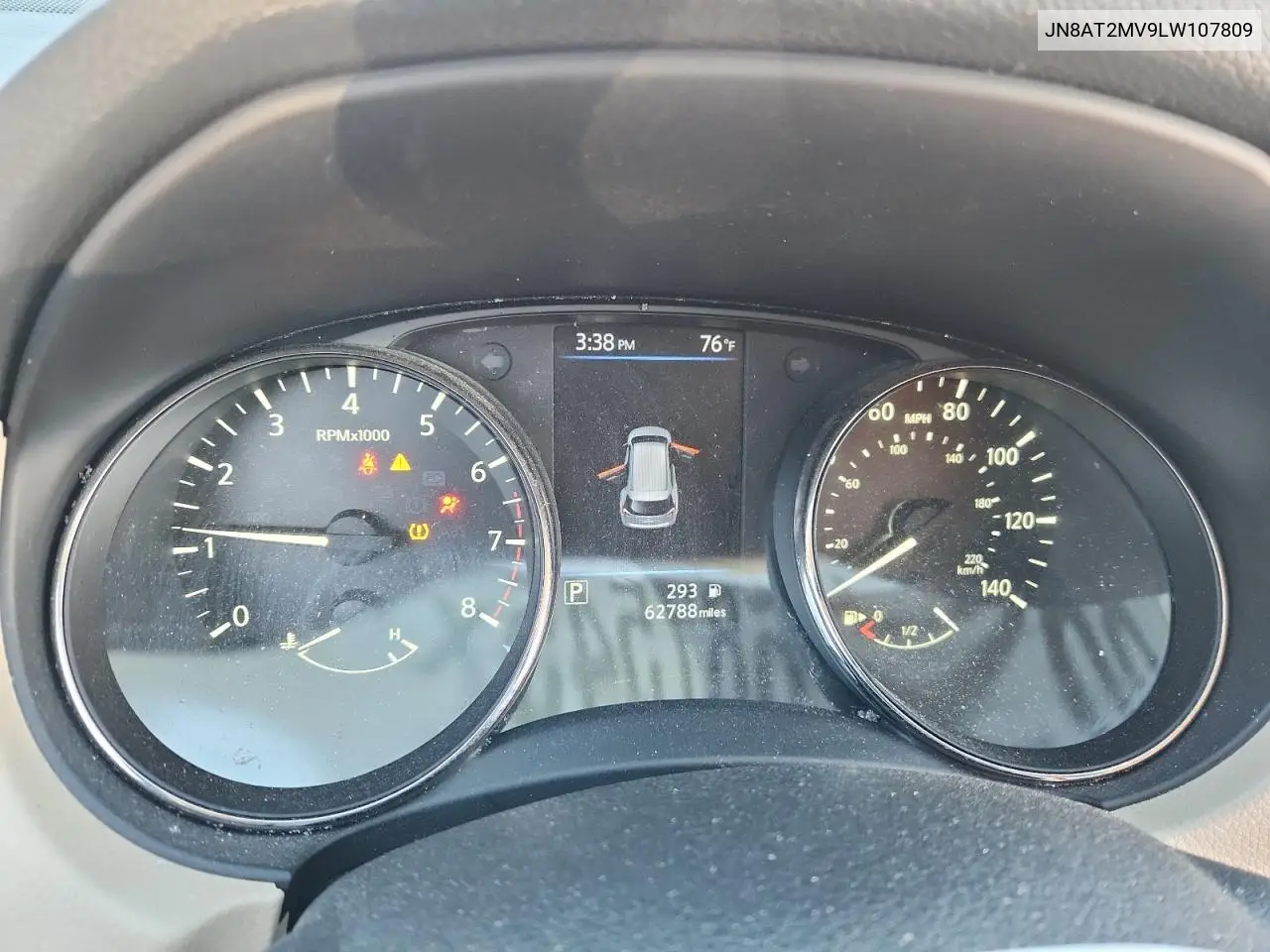 JN8AT2MV9LW107809 2020 Nissan Rogue S