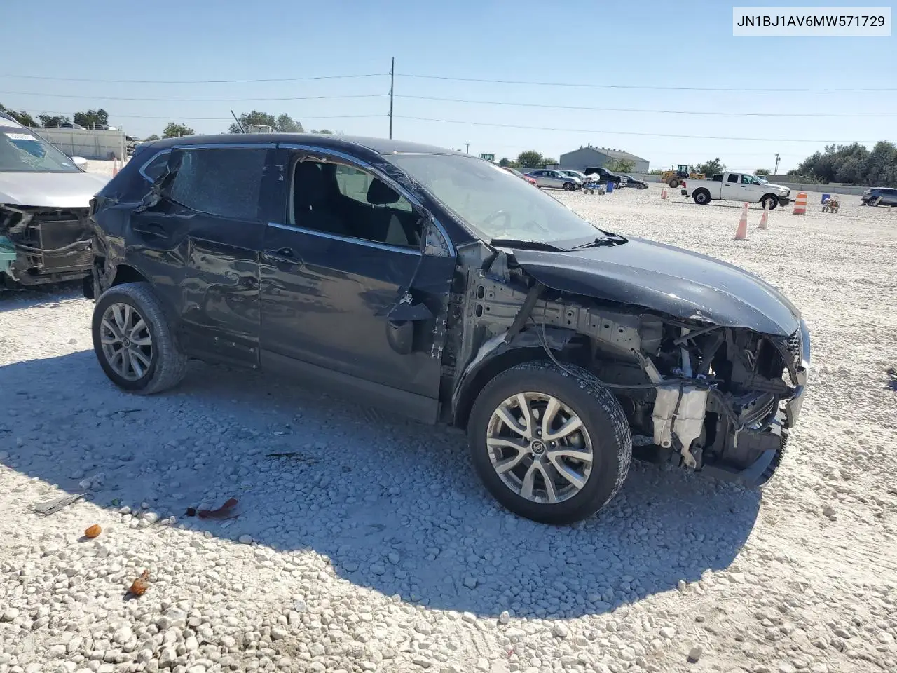 JN1BJ1AV6MW571729 2021 Nissan Rogue Sport S