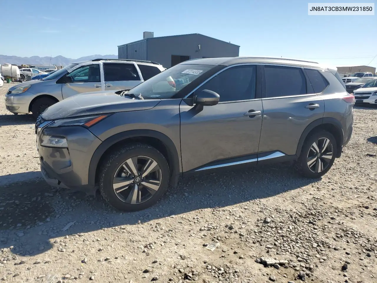 JN8AT3CB3MW231850 2021 Nissan Rogue Sl