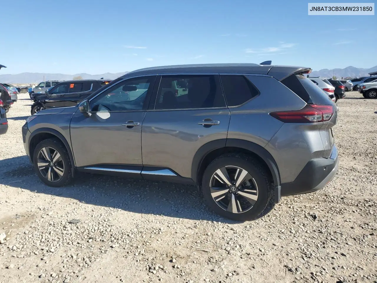 JN8AT3CB3MW231850 2021 Nissan Rogue Sl
