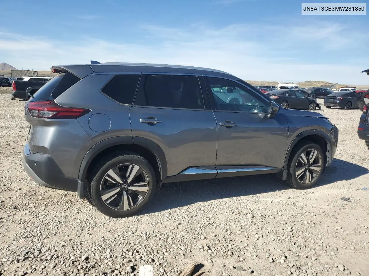 JN8AT3CB3MW231850 2021 Nissan Rogue Sl