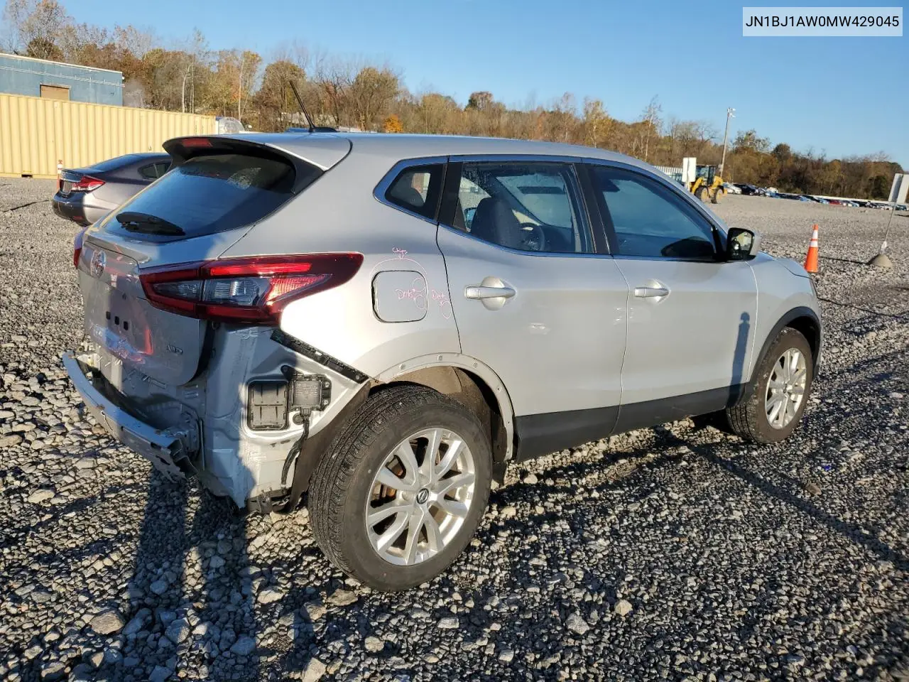 JN1BJ1AW0MW429045 2021 Nissan Rogue Sport S