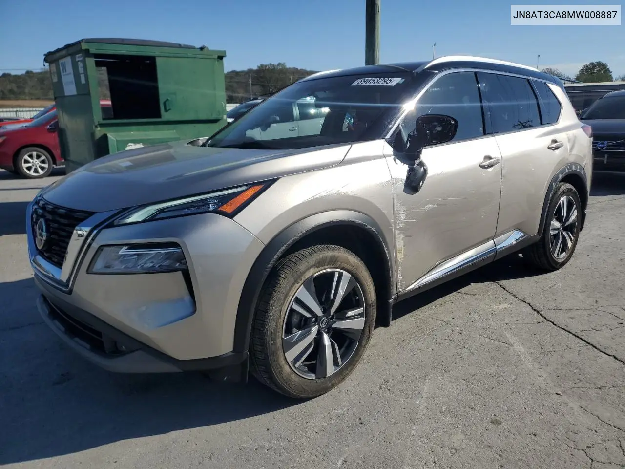 JN8AT3CA8MW008887 2021 Nissan Rogue Sl