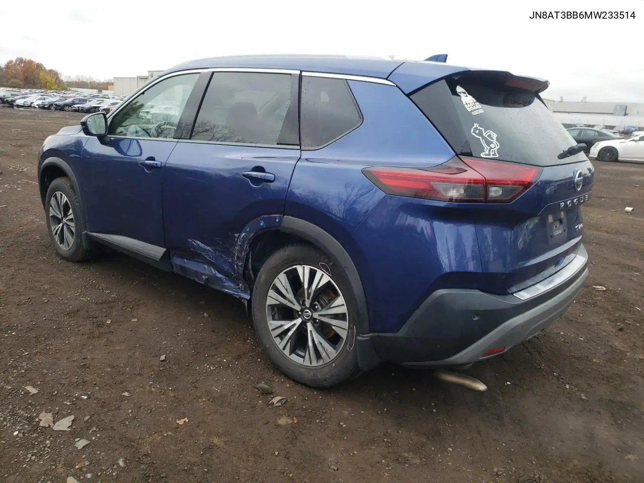 JN8AT3BB6MW233514 2021 Nissan Rogue Sv
