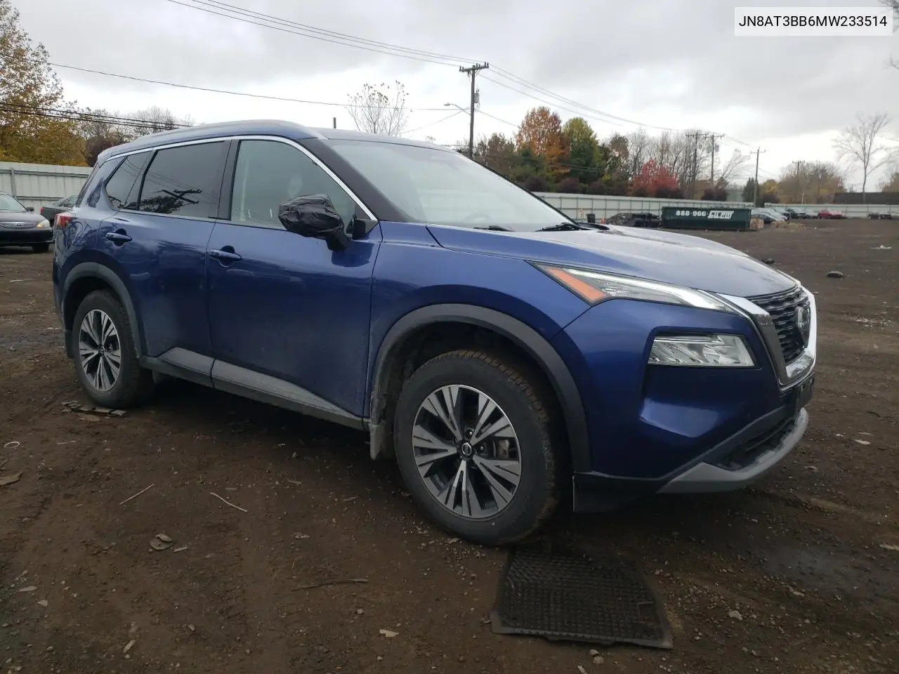 JN8AT3BB6MW233514 2021 Nissan Rogue Sv