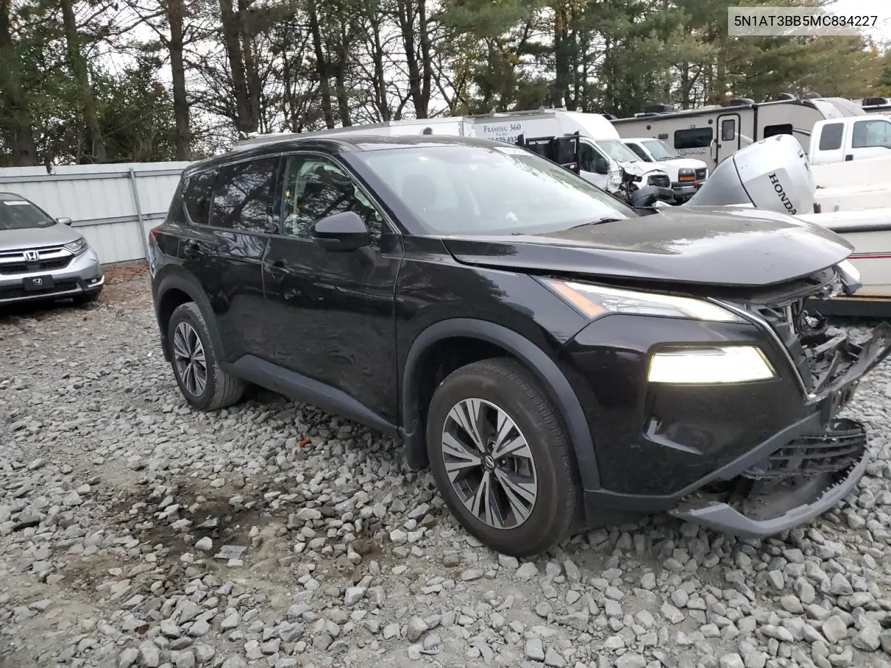 5N1AT3BB5MC834227 2021 Nissan Rogue Sv
