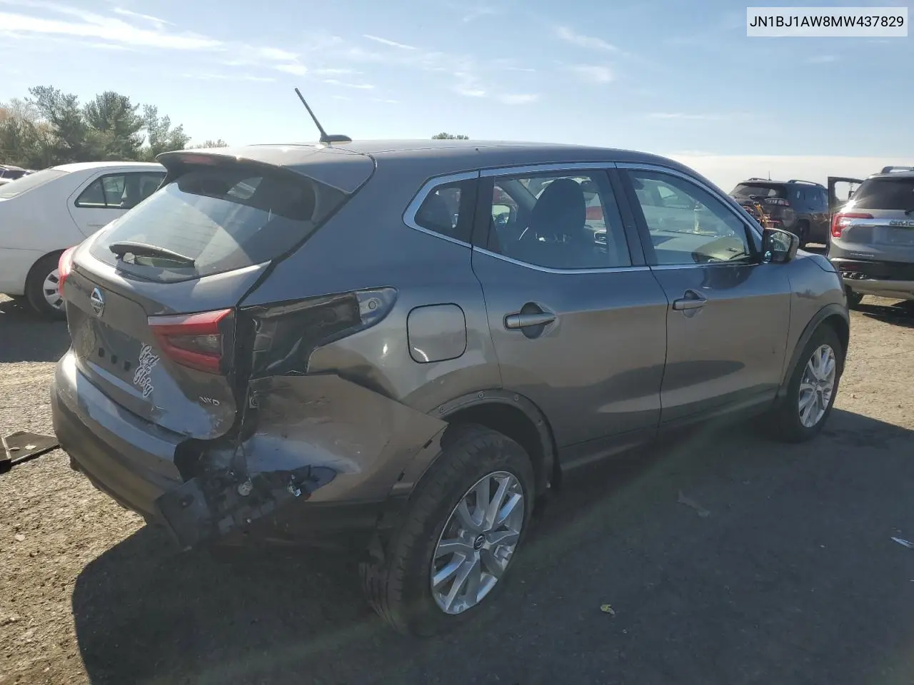 JN1BJ1AW8MW437829 2021 Nissan Rogue Sport S