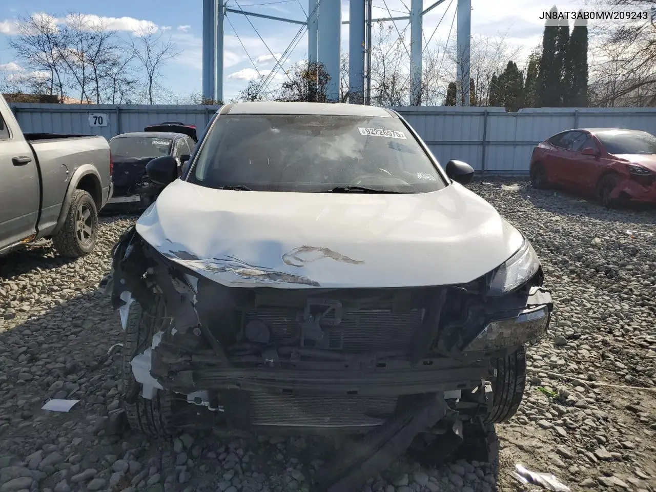 JN8AT3AB0MW209243 2021 Nissan Rogue S