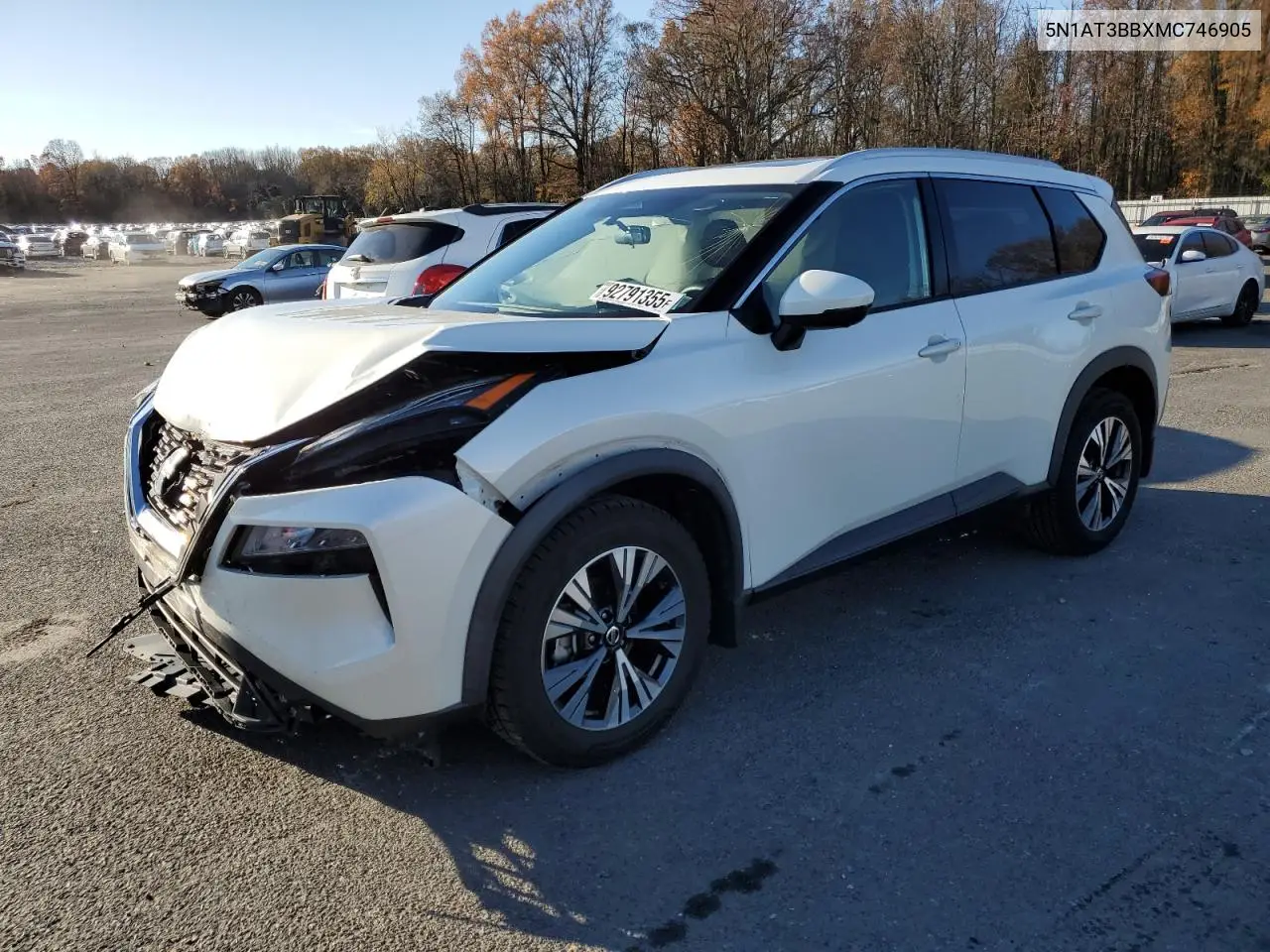 5N1AT3BBXMC746905 2021 Nissan Rogue Sv