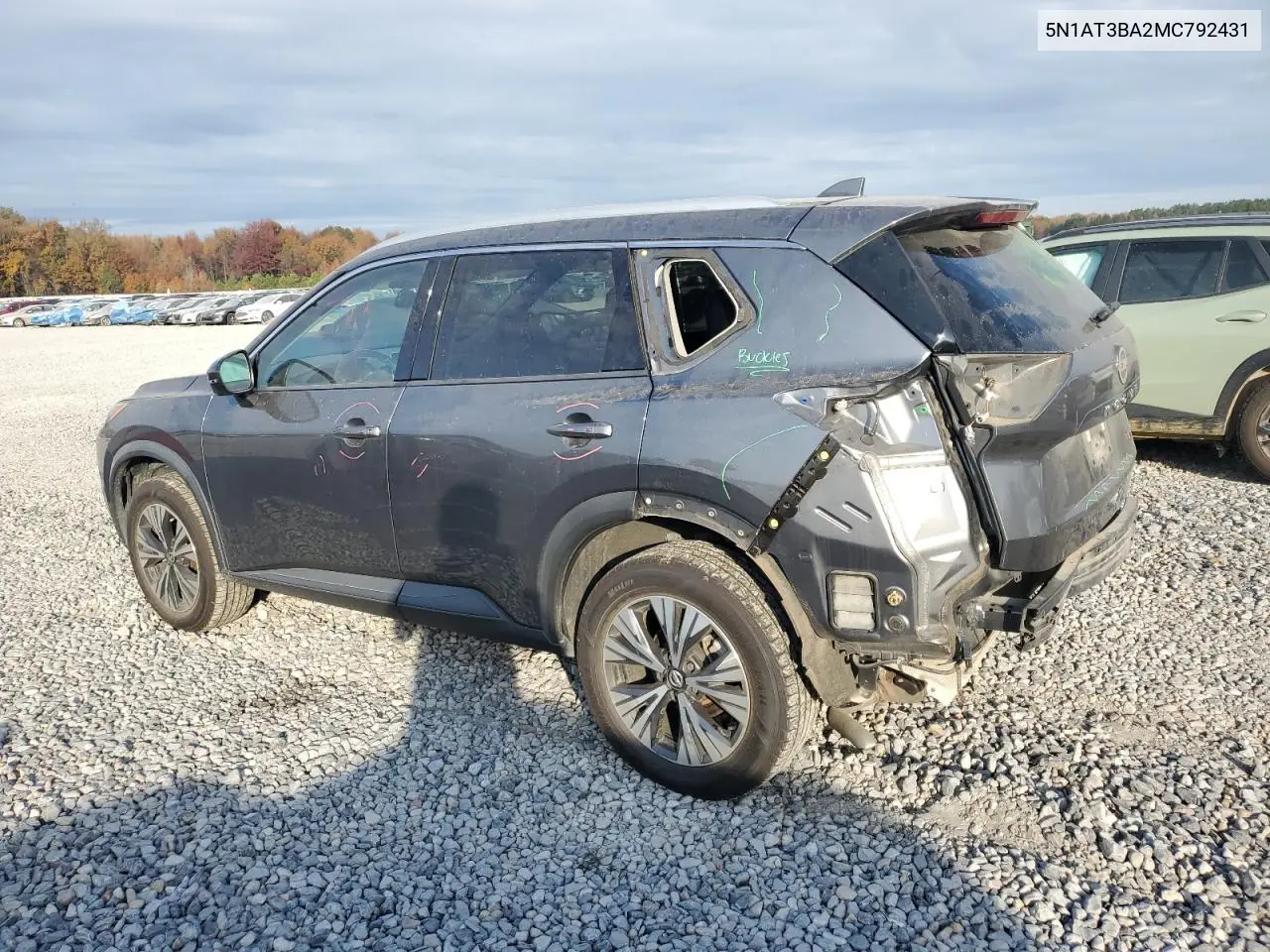 5N1AT3BA2MC792431 2021 Nissan Rogue Sv