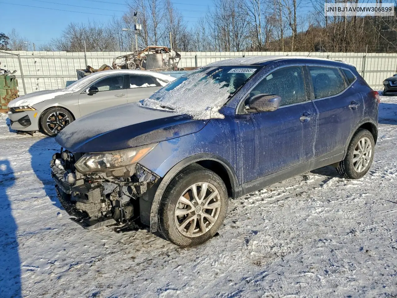 JN1BJ1AV0MW306899 2021 Nissan Rogue Sport S