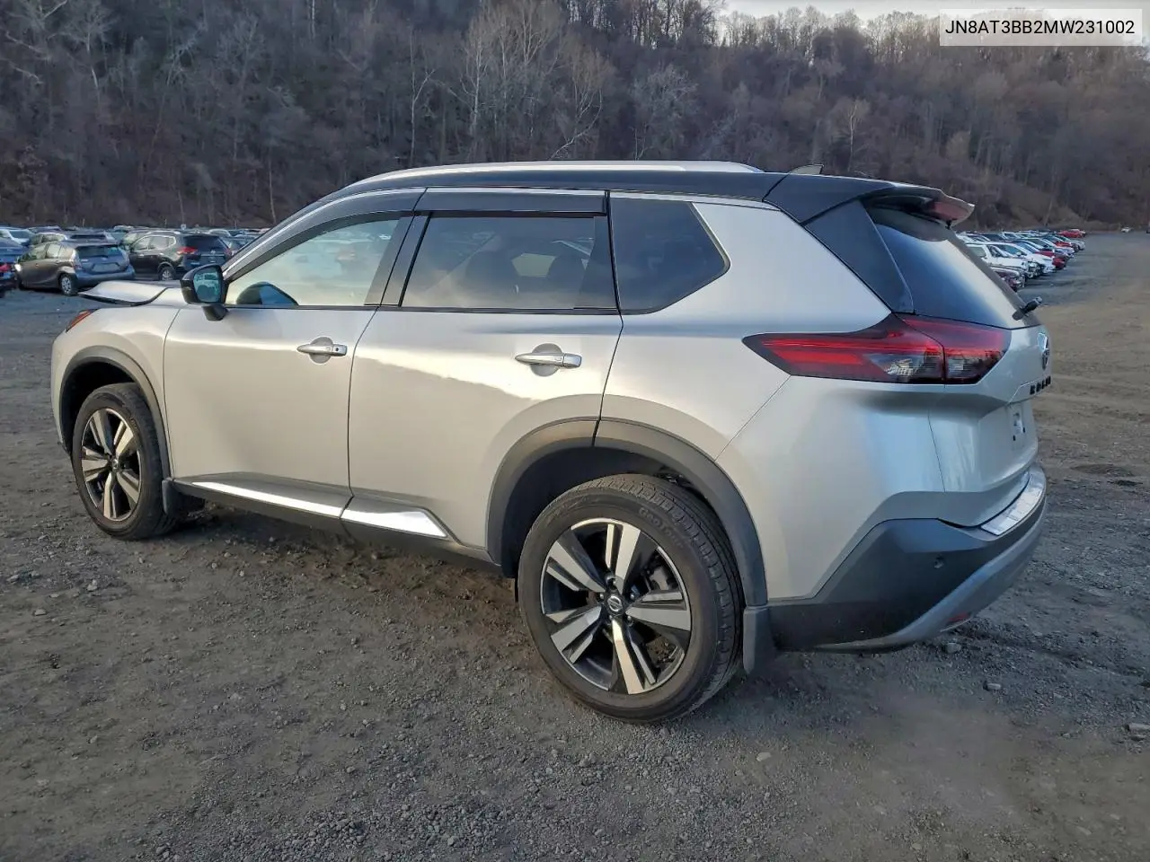 JN8AT3BB2MW231002 2021 Nissan Rogue Sv