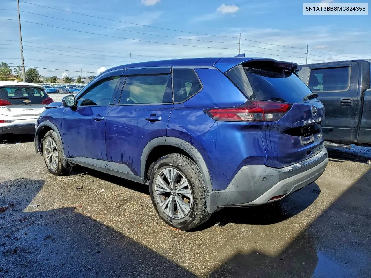 5N1AT3BB8MC824355 2021 Nissan Rogue Sv