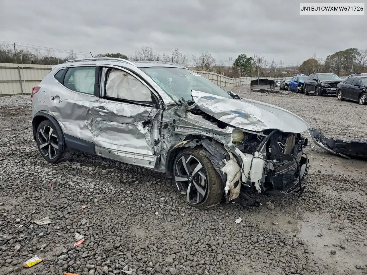 JN1BJ1CWXMW671726 2021 Nissan Rogue Sport Sl