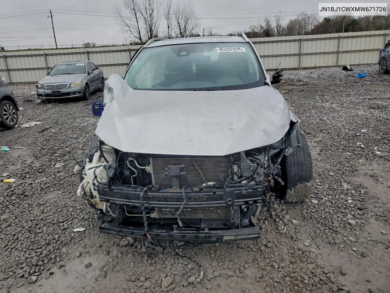 JN1BJ1CWXMW671726 2021 Nissan Rogue Sport Sl