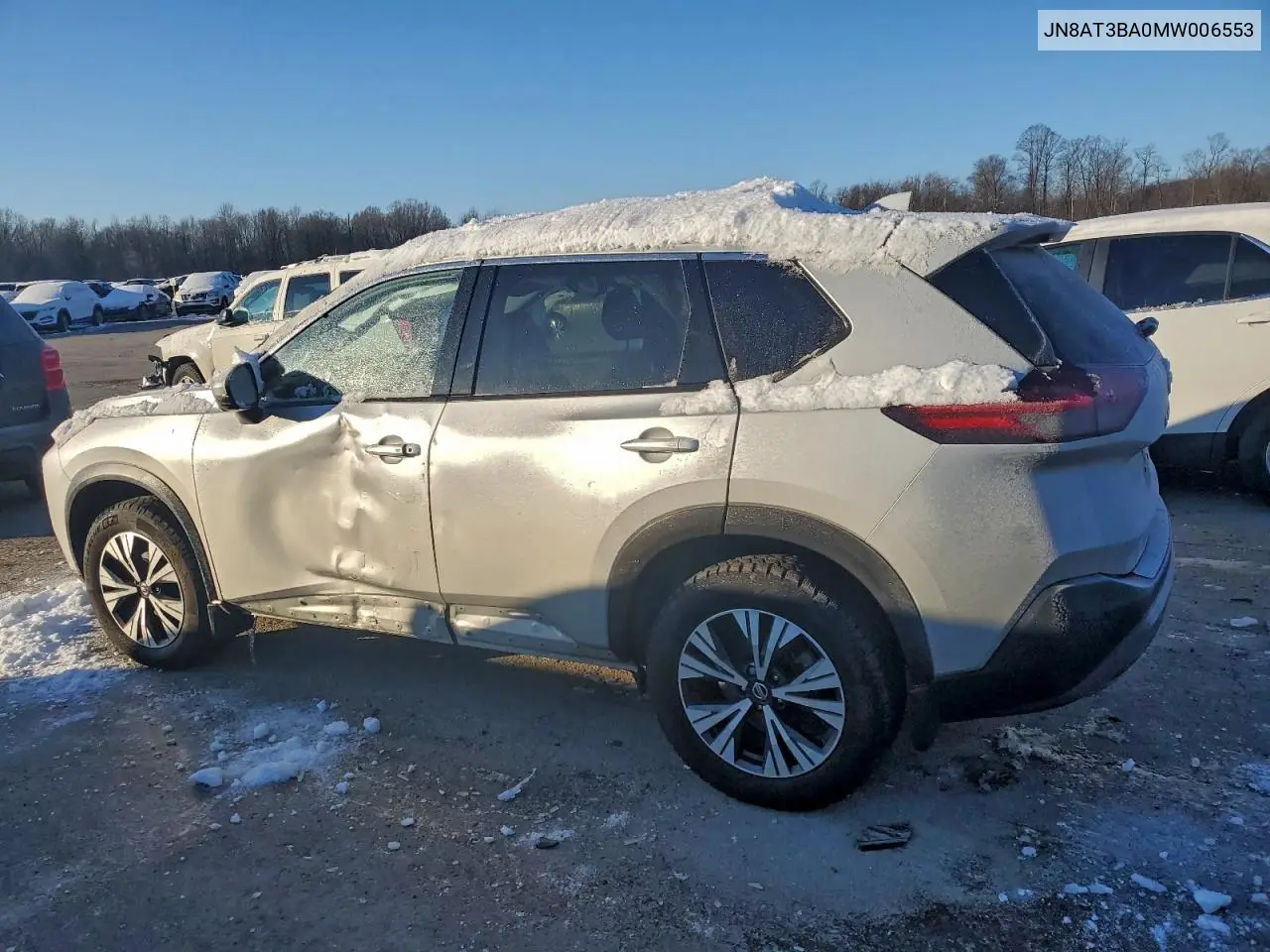 JN8AT3BA0MW006553 2021 Nissan Rogue Sv