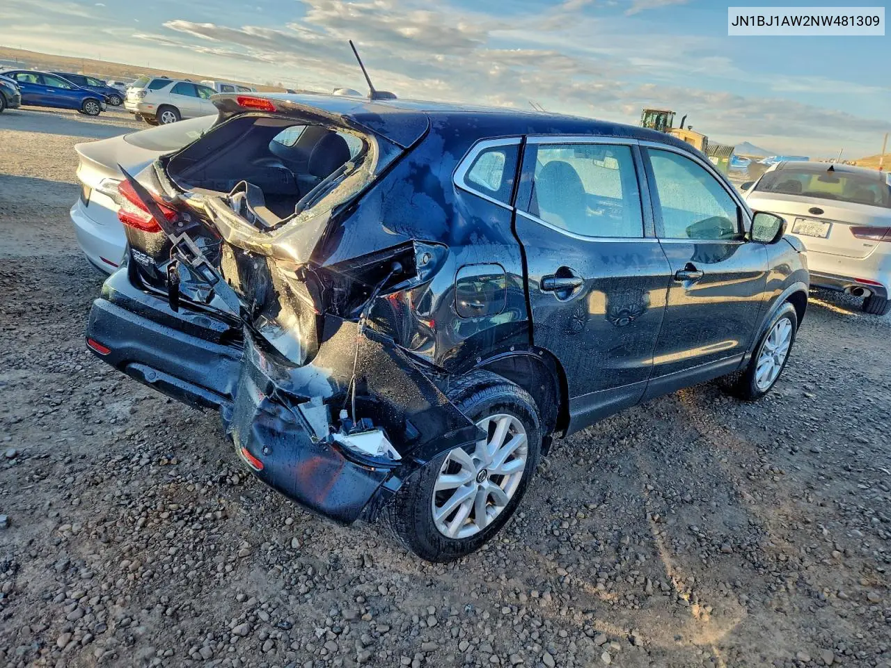 JN1BJ1AW2NW481309 2022 Nissan Rogue Sport S
