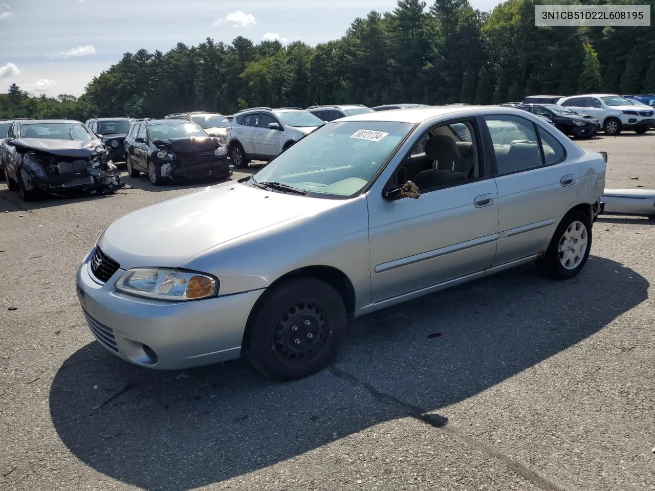 2002 Nissan Sentra Xe VIN: 3N1CB51D22L608195 Lot: 68121734