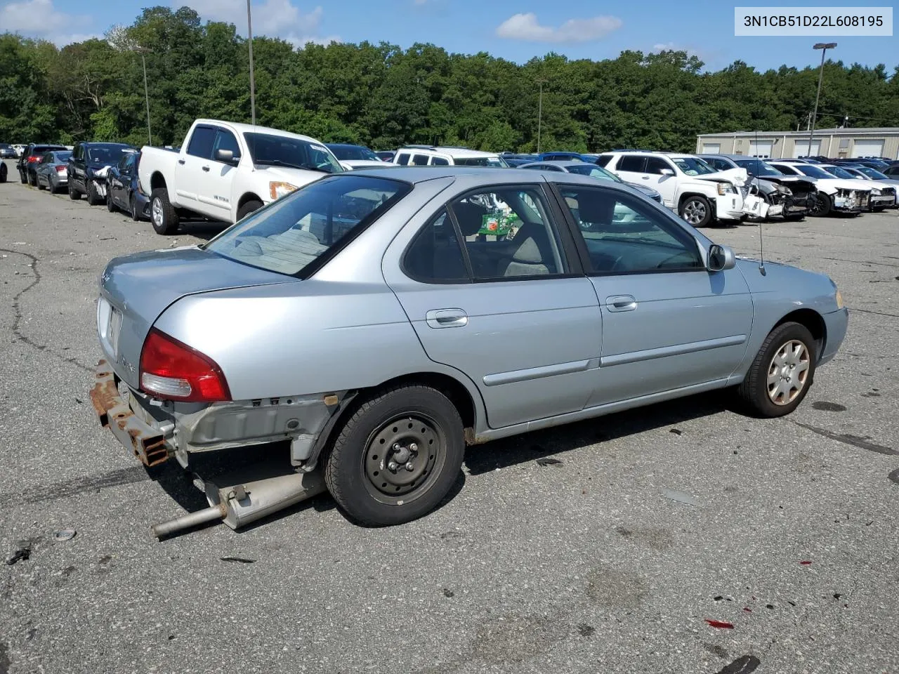 2002 Nissan Sentra Xe VIN: 3N1CB51D22L608195 Lot: 68121734