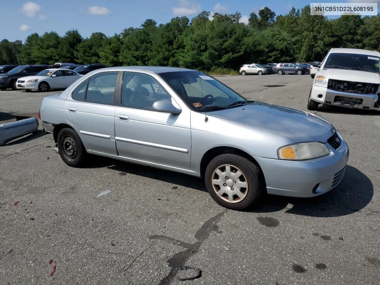 2002 Nissan Sentra Xe VIN: 3N1CB51D22L608195 Lot: 68121734