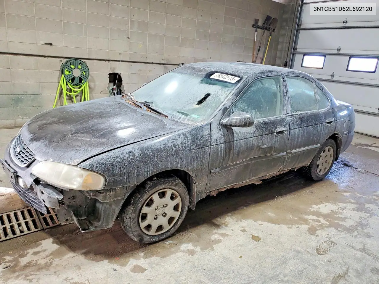 2002 Nissan Sentra Xe VIN: 3N1CB51D62L692120 Lot: 75842215