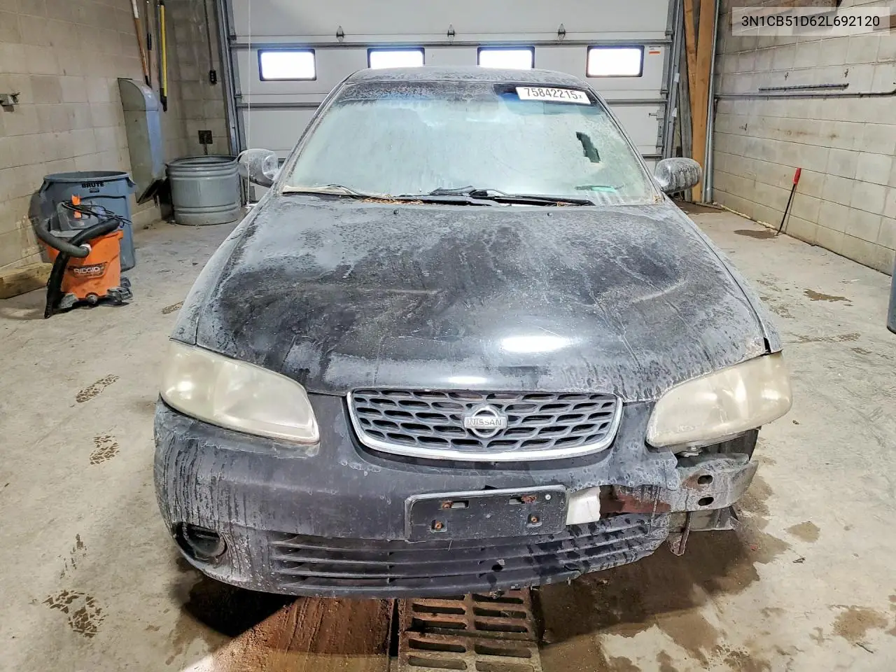 2002 Nissan Sentra Xe VIN: 3N1CB51D62L692120 Lot: 75842215