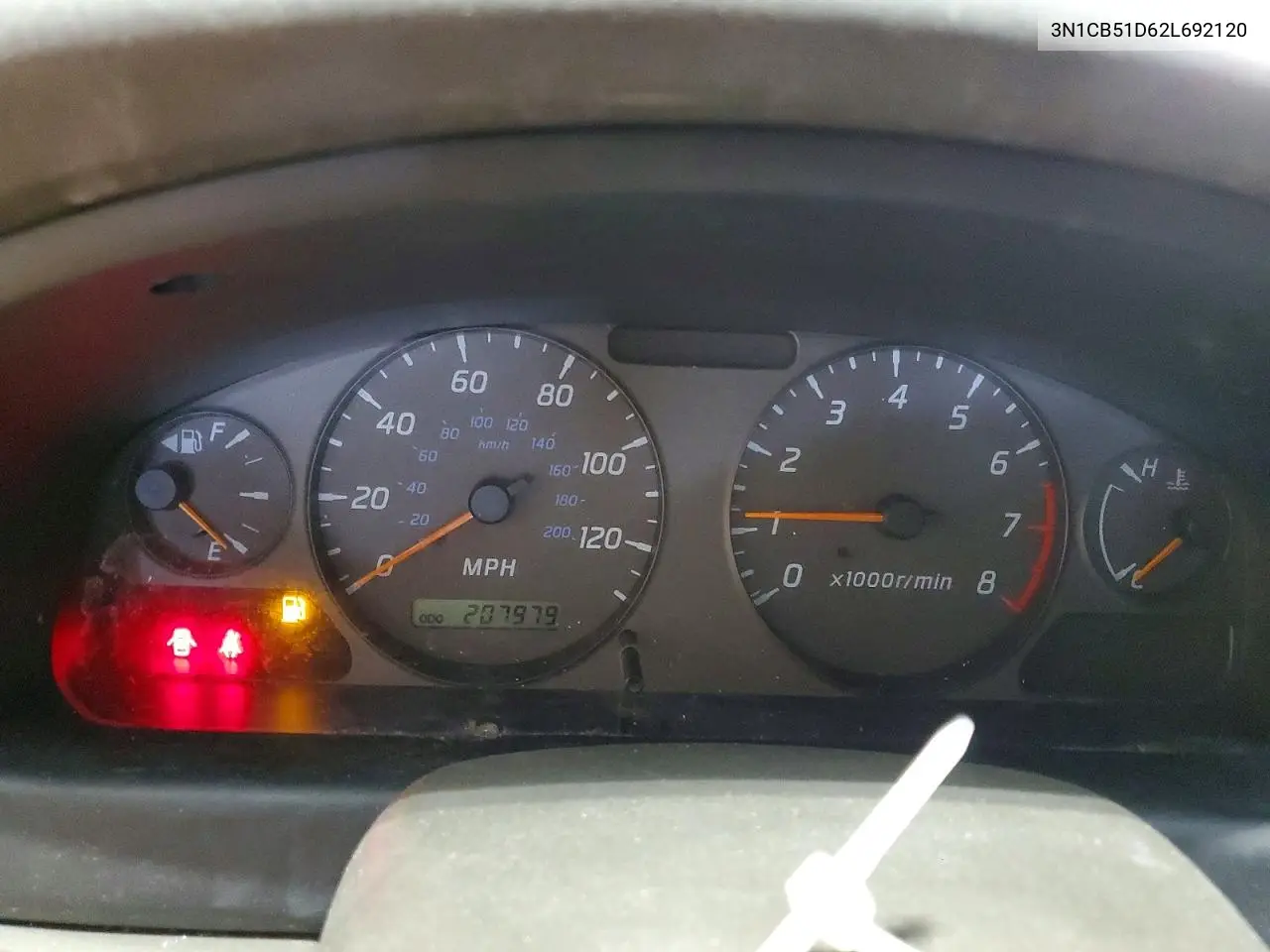 2002 Nissan Sentra Xe VIN: 3N1CB51D62L692120 Lot: 75842215
