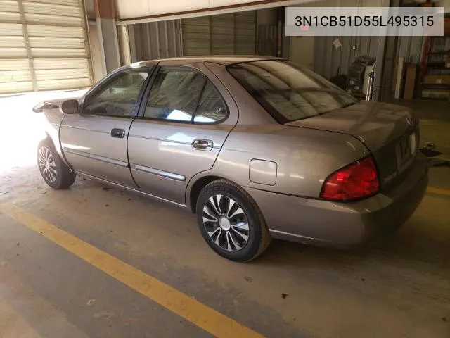 2005 Nissan Sentra 1.8 VIN: 3N1CB51D55L495315 Lot: 54573994