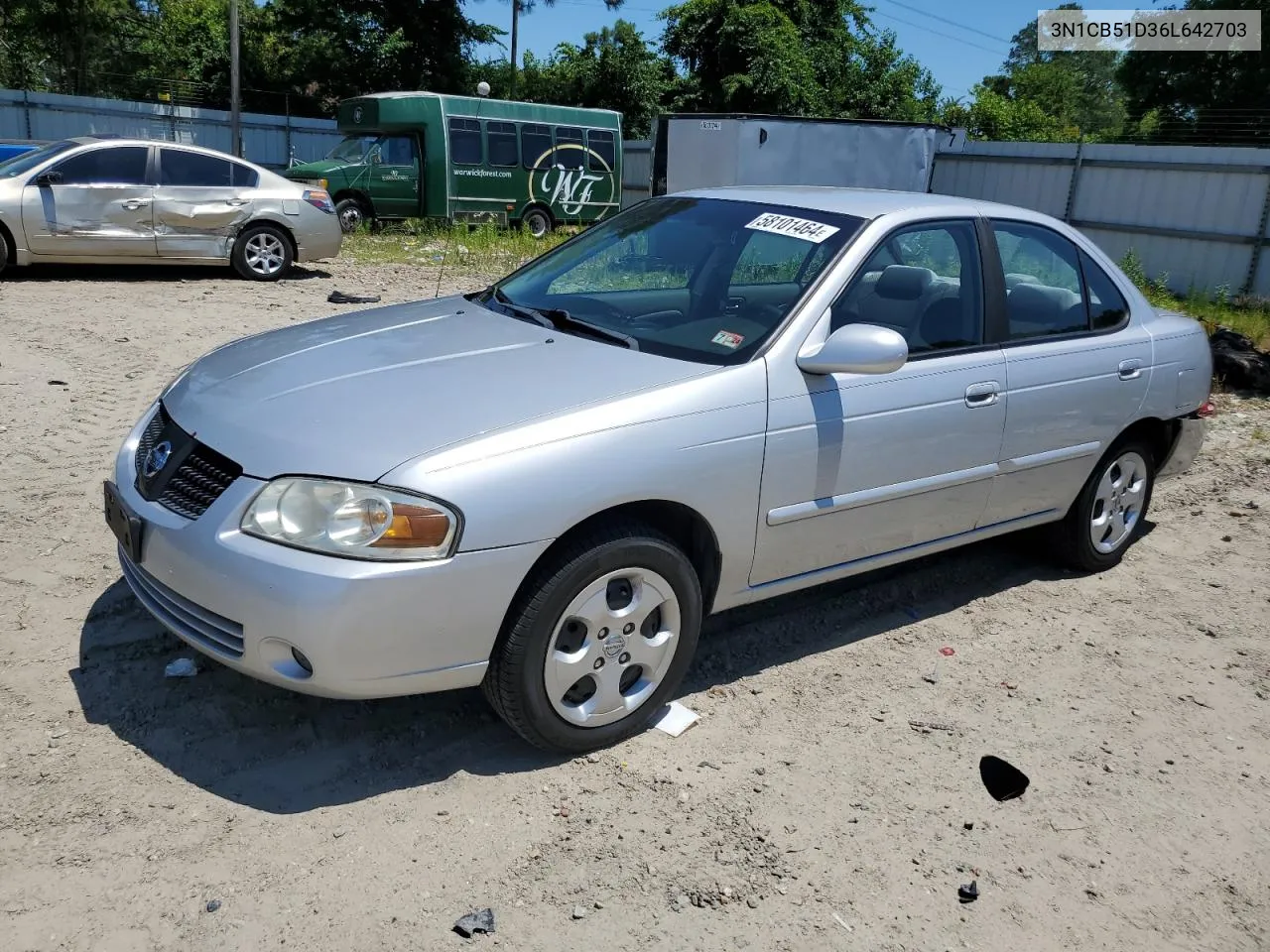 2006 Nissan Sentra 1.8 VIN: 3N1CB51D36L642703 Lot: 58101464